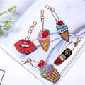 Fast Delivery Dropshipping Diy Keychain 5 Pieces Double Sided  Ice Cream Acrylic Keychains