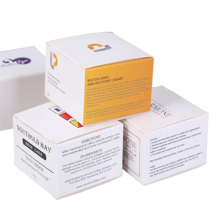 Wholesale Customized Small Foldable Cardboard Eye Cream Cosmetic Packaging Box with Matt Lamination for Face Cream Packaging