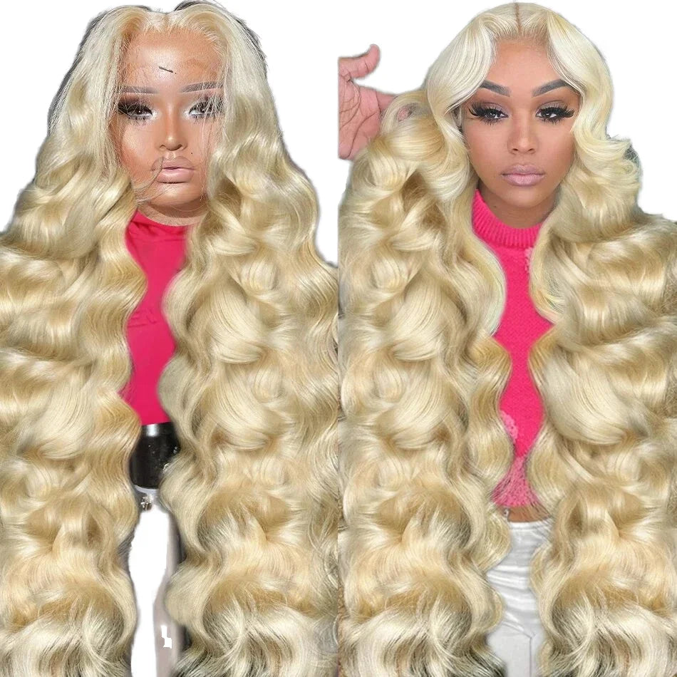 613 360 HD Brazilian Hair Remy for for Wig 100% Virgin Human Hair Long Length Blonde Body Wave