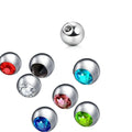Gaby 316L Steel Crystal Diamond Piercing Replacement Ball Piercing Ball Barbell Nipple Eyebrow Piercing