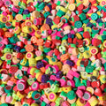 Wholesale 50pcs/bag Mixed Color Fruit-Printed Polymer Clay Spacer Beads Ceramic DIY Jewelry Making