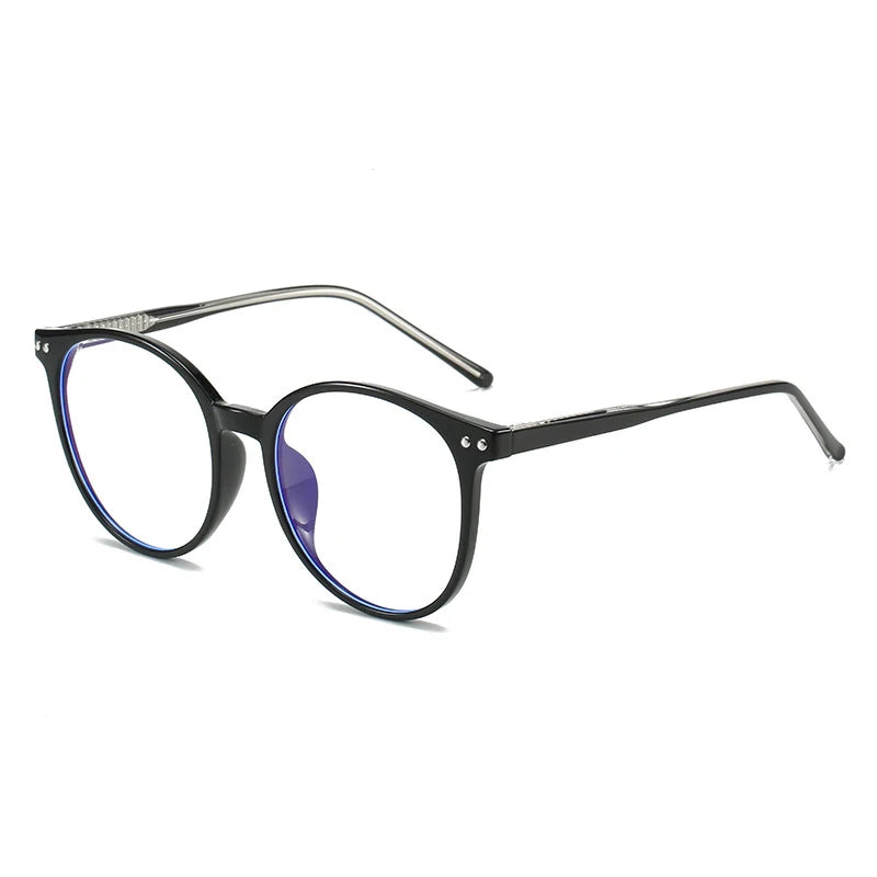 New TR90 Eyewear Classic Round Anti Blue Light Glasses Men Women Fashion Lunettes High-quality Custom Own logo