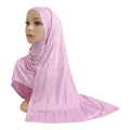 2026 Modest Malaysia Elegant Gold Diamond Hijab Solid Color Long Scarf Hijab for Women H0128
