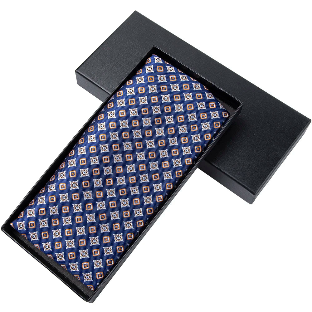 100% Microfiber Polyester Ascot Tie for Men Unique Prismatic Square Fashion Patterns 2 Color Adult Cravats Available