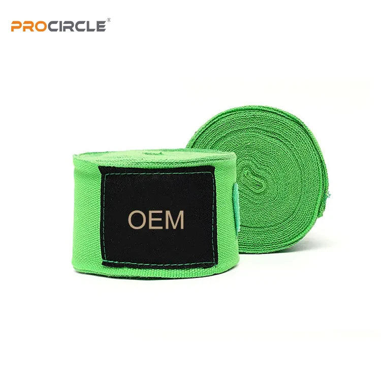 MMA Elastic Professional Polyester Silk Quick Hand Boxing Wraps Bandage with Non-Slip Unisex Custom Logo