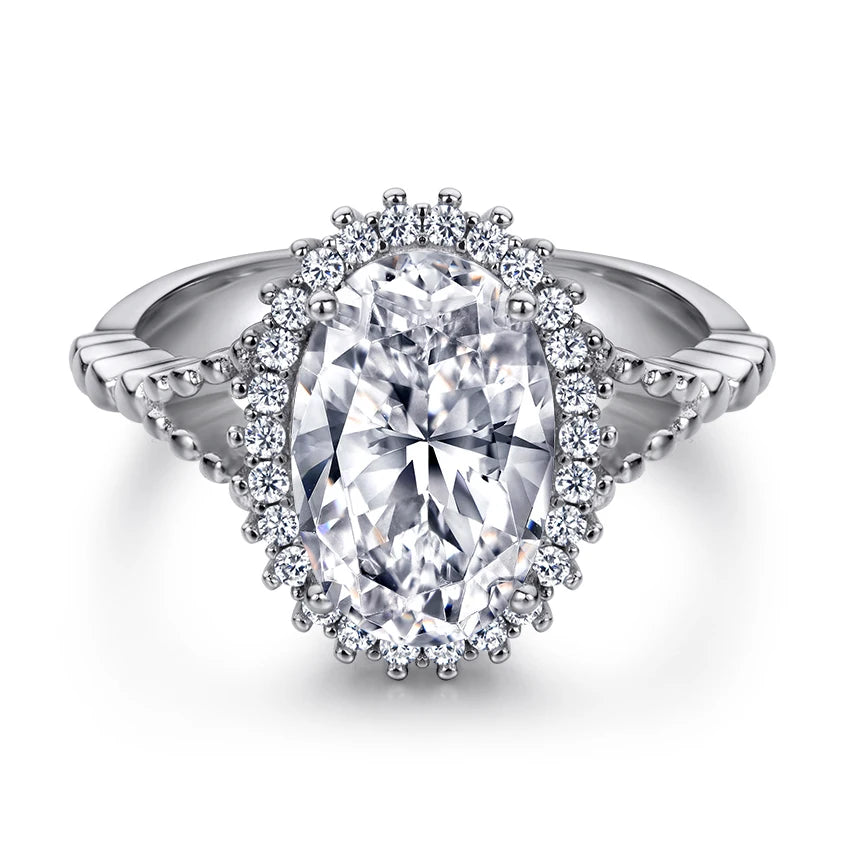 Wholesale 925 Sterling Silver Pear Zircon Tarnish Free Waterproof Fashion Women' s Jewelry Rings