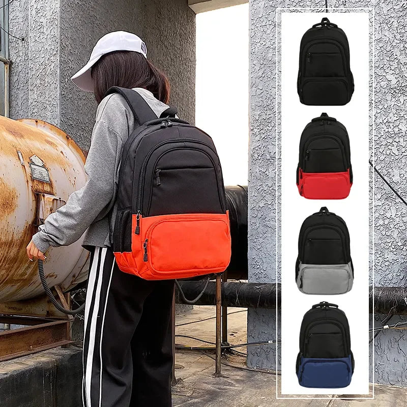 Wholesale Logo Custom Durable Business Travel Waterproof Gray Oxford School Bag Cheap 15.6 Inch Student Laptop Backpack with USB