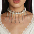 Cross Border Imitation Pearl Tassel Sweater Chain From Europe and America Niche Design Double Layered Vintage Women Necklace