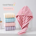 Women's Cute Embroidered Quick-Dry Shower Cap Hair-Free Absorbent Wipe Towel for Long Hair Thickened Headwear for Home Use
