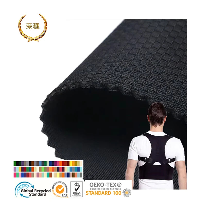 Wholesale Custom Three Layer Composite Checkered Jacquard Stretch Cloth Punched Sbr Neoprene Nylon Fabric Sportswear Girls