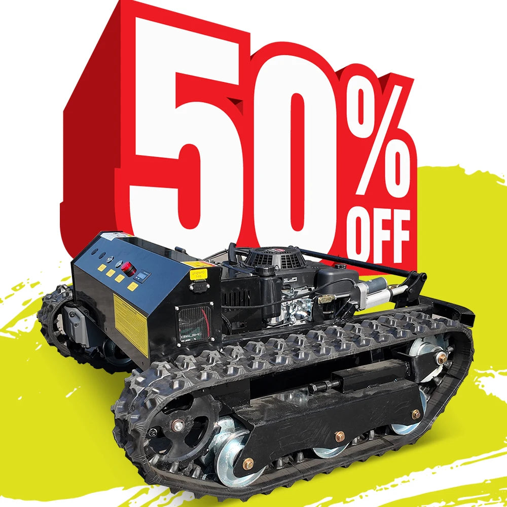 New Tank-style Design All-terrain Pass Rate Reaching 98% 60° Climbing Angle - Lawnio Lawn Mower