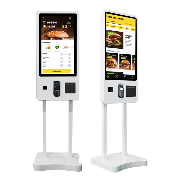 32inch Retail Floor Stand Self Ordering Payment Scan Kiosks Machine Self-Service Kiosk All in One Pc Touch Screen for Restaurant