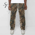 OEM Custom Plus Size 100% Cotton Men Camouflage Sweatpants Outdoor Multi Pocket Cargo Track Pants for Men
