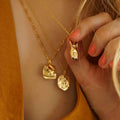 Landy Modern Stainless Steel Body Human Face Pendant Necklace Ladies Gold Plated Necklaces