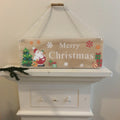 1pcs UV Printed 6-Color Wooden Lovely Rectangle Shape 29x18cm Hanging Christmas Tag Tree Ornaments Hemp Rope Plywood