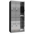Outdoor Waterproof and Damp-proof Storage Locker Staff Storage Wardrobe Metal 304 Stainless Steel Wardrobe With Hanger