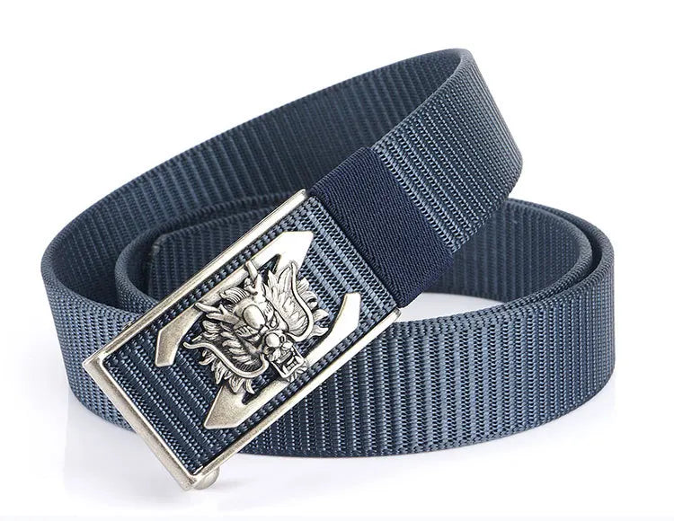 Wholesale New Men's Spine Stretch Belt  Riggers Belts for Men Adjustable Quick-Release Outdoor Jeans Business Fabric Belts