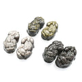 Natural Gemstone Obsidian Double Hanging Fengshui Pixiu Carving Connector for DIY Women Men Bracelet