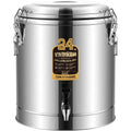 High Capacity Double Walled Insulated 304 Stainless Steel Thermos Bucket Tap for Restaurant Hotel Buffet Drink Service Custom