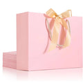 Custom Printed Luxury Coated Paper Bag with Ribbon Handle  Design Sturdy and Reusable Gift Paper Bags with Your Own logo