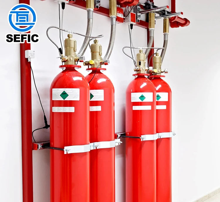 IG55 IG541 Fire Protection System 80L Fire Suppression System N2 Nitrogen Gas Cylinder Inert Gas