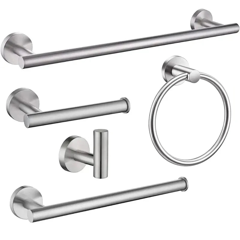 Stainless Steel Bathroom Toilet Accessories Sets Bathroom Hardware Round Bathroom Set