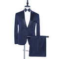 2023 Shiny Dress Suits Formal Lapels Two Piece Wedding Groom Evening Suits Mens Party Prom Suits