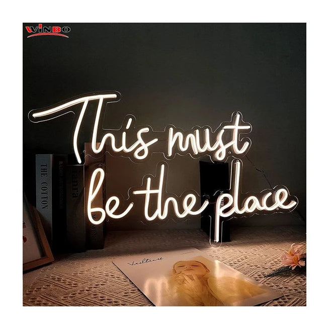 Dropshipping Free Design Custom Led Neon Light Name Custom Drop Shipping This must Be the Place Neon Sign Neon Light Sign