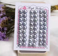 2024 Factory Wholesale Natural Pearl Earrings Loose 6mm 8mm 10mm Yellow Gray Black Button Pearls Pink Jewelry Making