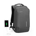Fast Delivery Stylish Anti-Theft External Frame Waterproof Laptop Backpack with USB Grey