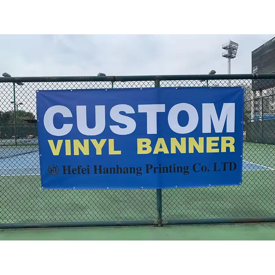 Custom Printed Custom Logo Full Color Eco-Friendly Heavy Duty 13 oz 18 oz Vinyl Banner Fiberglass Flagpole Outdoor