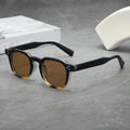 STORY XY11346 Vintage Custom LOGO Retro Sun Glasses 2025 New UV400 Brown Lenses Shades Rivet Retro Square Frame Sunglasses