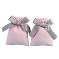 Luxury Jewelry Pouches with Custom Logo Suede Velvet Small Drawstring Bag With Ribbon String Bow Dust Packaging Pouch