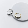 925 Sterling Silver Plain Ring Adjustable Open 18K Gold Plated Knuckle Finger Rings Party Minimalist Jewelry for Women