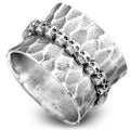 Rotating Skull Shape Chunky Fidget Ring for Men Women Rotatable Hoop Stress Relief Finger Ring Trend Chunky Silver Skull Rings