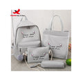 Fashion Trend Girl Backpack Cute pink College 4-piece Set Girl Backpack School Bag Student Backpack Set