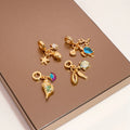 18K Gold Plated Animal Fruit Shell Metal Enamel Charms Cute Copper Pendants for Women's Bracelets & Necklace Jewelry Making MegaBDM