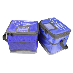 Blue UN3373 Laboratory Vaccine Insulated Medical Transport Carrier Casual Polyester Ice Cooler Bag Portable Medical Carrier Bag