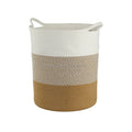 Large Circle Storage Clothes Basket with Cotton Rope Organizers for Laundry Room Use