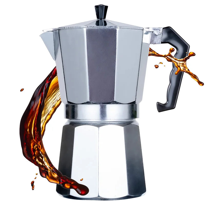 Home Single 1 Cup 2 Cups 3 Cups Gas Stove Coffee Makers Mini Cuban Moka Pot Manual Coffee Machine for Espresso Cappuccino