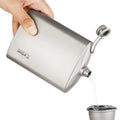 Titanium Hip Flask 220ml/7.74 Fl Oz Ultralight Portable Leakproof Pocket Flask Canteen Camping Accessories
