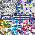 VDD Wholesale SS6-SS30 High Quality Hot-Fix Glass Rhinestone Crystal Flatback Strass Stones DIY Garment Decoration Wedding Dress