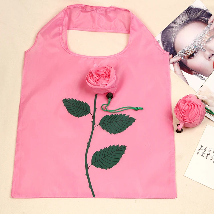 New Wholesale Eco-friendly Folding Tote Bag Reusable and Waterproof Polyester Foldable Cartoon Pattern Shopping Bag