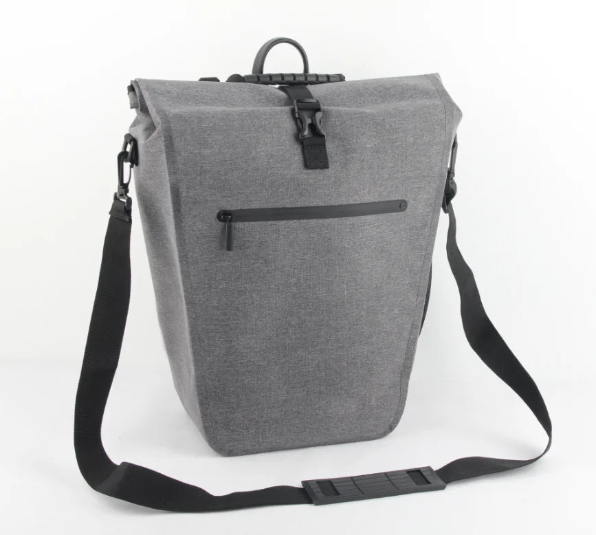Durable TPU RPET Dark Grey Graycycling Bicycle Riding Bag 100% Waterproof Pannier Bike Messenger Backpack Basketball Boxes