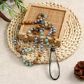 Women Pic jasper Long Crystal Glass Beads Necklace Natural Gemstone Amazonite African Turquoise Necklace