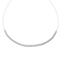 Wholesale 925 Silver Zirconia Tennis Necklace Adjustable Chain Minimalist Sterling Silver Jewelry for Women Minimalist Gift