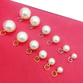 DIY Plastic Jewelry Cheap Imation Pearls Handmade Decorative Faux Beads Pendant Charms Rings ABS Pearls With Gold Silver Hook