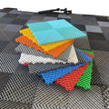 11.6\" X 11.6\" Modular Interlocking Cushion Indoor Vinyl Flooring Pet Area Washer Pad for Drain Pool Patio Balcony Yard