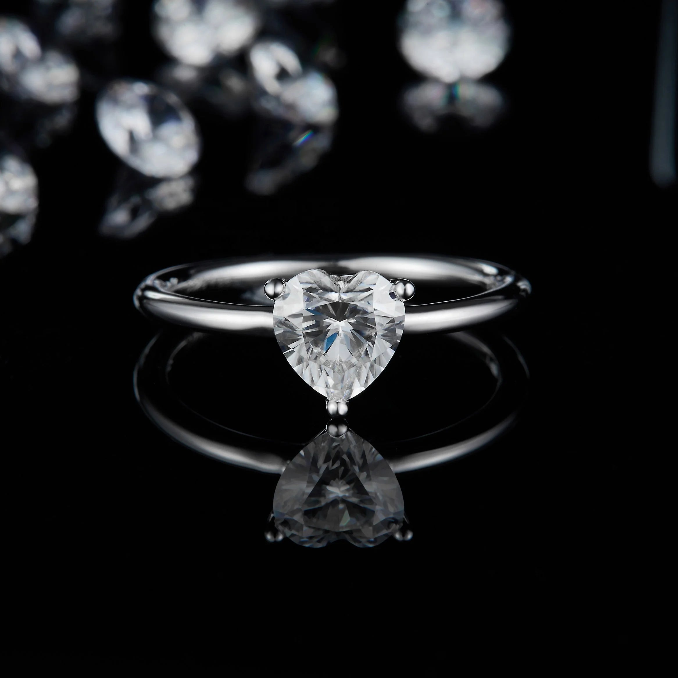Abiding Jewelry Wholesale VVS1 Moissanite Diamond Gold Over 925 Sterling Silver Ladies Rings
