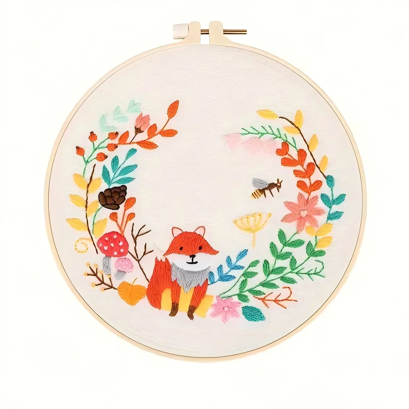 Butterfly Wreath Cotton Thread Diy Custom Embroidery Kit for Beginners Adults Cross Stitch Home Living Room Art Decor